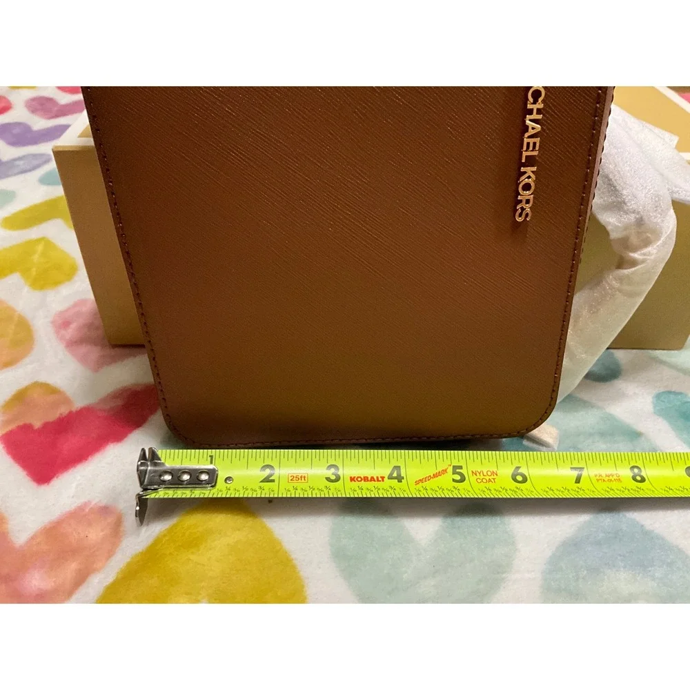 Michael Kors Saffiano Leather Crossbody Bag Pink Gold Hardware